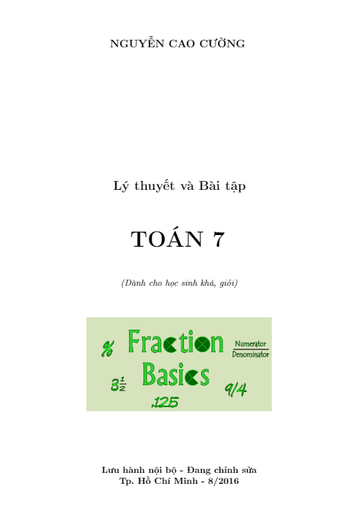 Lý thuyết và bài tập lớp 7 môn Toán Nguyễn Cao Cường