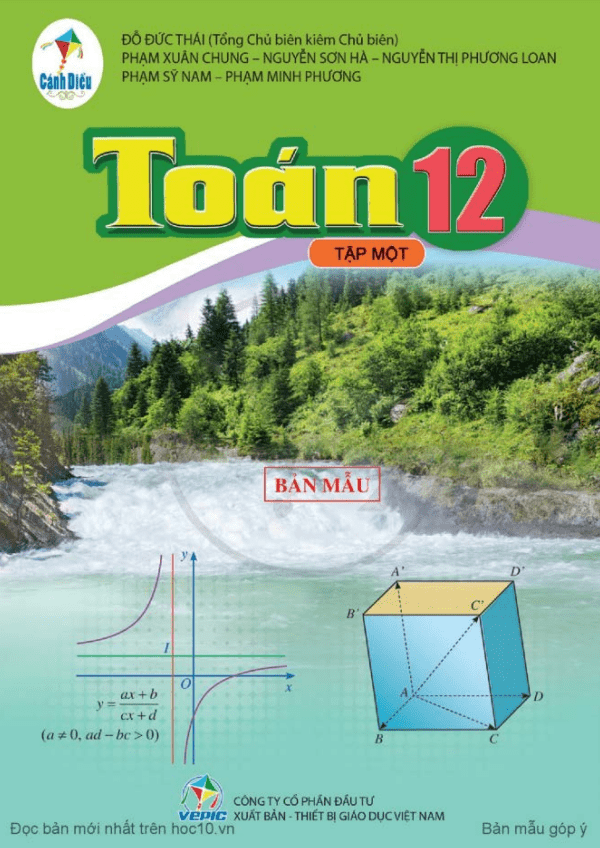 Sách giáo khoa lớp 12 môn Toán (tập 1) (Cánh Diều)