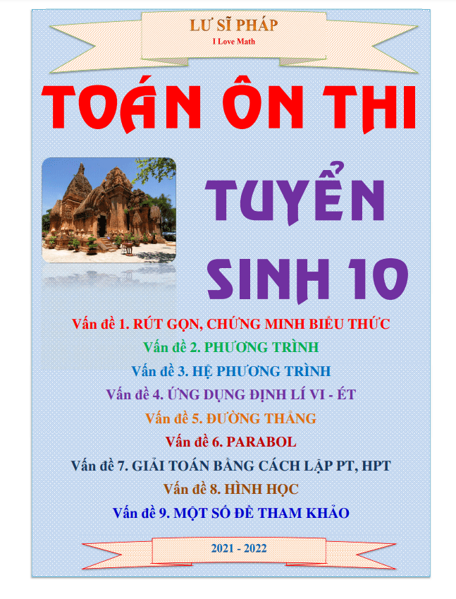 Tài liệu ôn thi tuyển sinh vào môn Toán Lư Sĩ Pháp