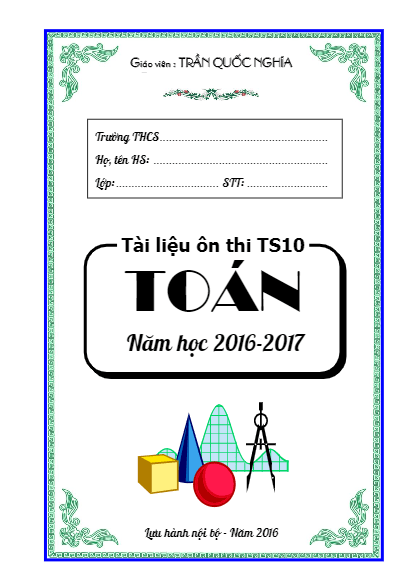 Tài liệu ôn thi tuyển sinh vào môn Toán Trần Quốc Nghĩa