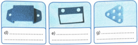 1. Em hãy nêu tên một số chi tiết trong bộ lắp ghép mô hình kỹ thuật dưới đây.