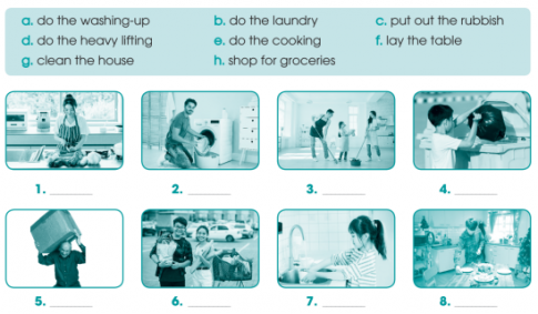 Match the phrases with the correct pictures