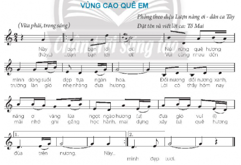 Giải bài tập 2 trang 22 sách bài tập (SBT) âm nhạc 7 chân trời sáng tạo