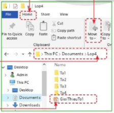  thì có các tệp, thư mục nào sau đây bị di chuyển theo