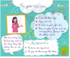 thông tin cá nhân, đặc điểm, sở thích của thây cô giáo, những kỉ niệm với thầy cô giáo, những điều thầy cô giáo đã làm cho em,..