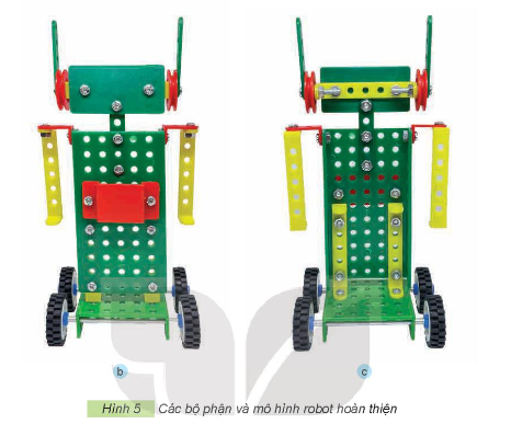 Em hãy lắp ghép mô hình robot theo các bước dưới đây