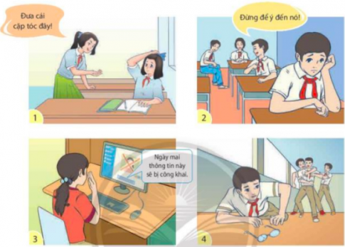  Một bạn nam đang đánh một bạn nam khác.