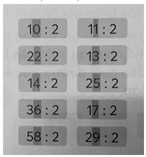 Thực hiện phép chia theo mẫu