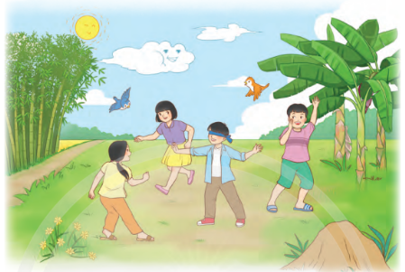 Đặt 2 - 3 câu về hoạt động, trạng thái của người, vật trong tranh.