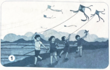 Điền vào chỗ trống cụm từ “An toàn” hoặc “Không an toàn” để nói về những tình huống sử dụng đồ chơi dân gian có trong các hình dưới đây.