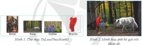 Em hãy sử dụng GIMP và các ảnh (Hình 1) đã có sẵn trong thư mục Bai5/TuLieuThucHanh1 để tạo ra các bức ảnh như Hình 2