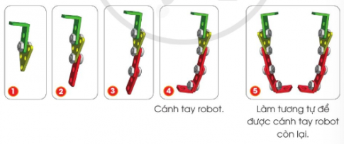 Cùng bạn lắp ghép mô hình robot theo các bước dưới đây