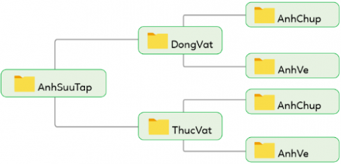 Nếu di chuyển thư mục ThucVat thì những thư mục nào sẽ bị di chuyển theo?
