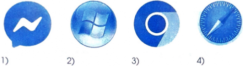 Trong các biểu tượng dưới đây, em hãy cho biết biểu tượng nào em có thể nháy chuột vào để khởi động trình duyệt Internet và sau đó truy cập vào trang web có máy tìm kiếm thông tin.