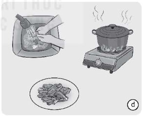 Viết vào ☐ chữ Đ trước câu đúng, chữ S trước câu sai khi nói về những dấu hiệu chính nhận biết thực phẩm an toàn.