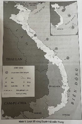 Ghép các địa danh dưới đây với các vị trí đánh số trên hình 1 sao cho.