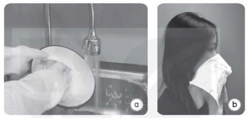 a) Hoạt động gì đang diễn ra trong mỗi hình?