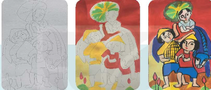 Sản phẩm mĩ thuật thể hiện không gian bằng hình thức vẽ