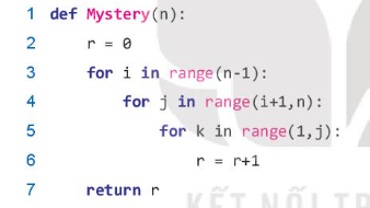 Giải tin học lớp 11 định hướng KHMT Kết nối bài 25 Xác định độ phức tạp thời gian thuộc toán