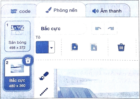 Em hãy kể tên các phông nền có trong hình sau (Em có thể chọn nhiều đáp án).