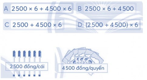 Tính giá trị biểu thức em đã chọn