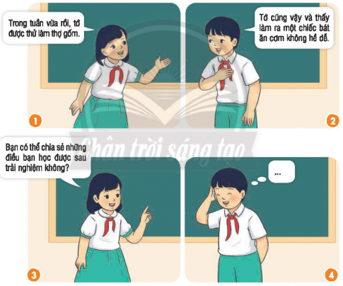 Trình bày trong nhóm về kết quả trải nghiệm một số công việc của nghề truyền thống ở địa phương.