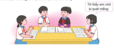 Xem phim tư liệu, tranh ảnh, hoạt cảnh về nguy cơ bị xâm hại tinh thần Thảo luận về những lời nói và hành động xâm hại tinh thần trong phim tư liệu, tranh ảnh, hoạt cảnh Kể về một lần em hoặc ai đó bị xâm hại tinh thần. Chia sẻ cảm xúc của em hoặc người bị xâm hại mà em thấy.