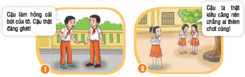 Trao đổi về những vấn đề thường xảy ra trong mối quan hệ với bạn bè mà em biết.