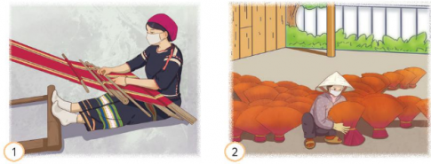 Quan sát tranh và cho biết tên nghề truyền thống