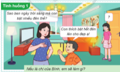     Đóng vai xử lý tình huống  Chia sẻ bài học em rút ra được sau khi xử lý tình huống.