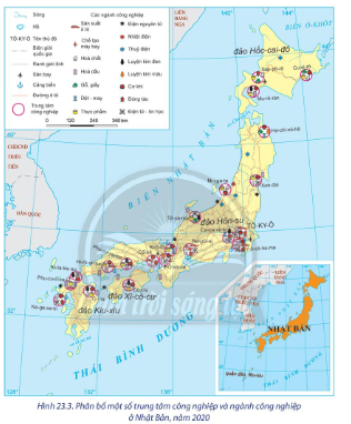 - Trình bày tình hình phát triển ngành công nghiệp của Nhật Bản. - Nhận xét sự phân bố của các trung tâm công nghiệp và một số ngành công nghiệp ( điện tử- tin học, sản xuất ô tô, hóa chất, hóa dầu, đóng tàu,..)