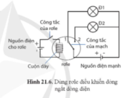 Khi đóng hoặc mở công tác của rơle thì sẽ có dòng điện chạy qua cuộn dây của rơle, cuộn dây này sẽ đóng hay mở công tác của mạch điện dùng đèn......