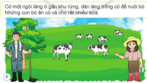 Hãy đóng vai một người dân trong làng kể về câu chuyện dưới đây.