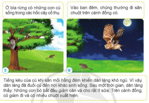 Hãy đóng vai một người dân trong làng kể về câu chuyện dưới đây.