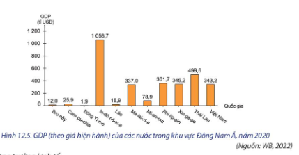 Dựa vào bảng 12.2, 12.3, hình 12.5, 12.6 và thông tin trong bài, hãy trình bày và giải thích tình hình phát triển kinh tế chung của khu vực Đông Nam Á.