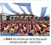 Đọc thông tin và quan sát hình 6,7 em hãy kể tên một số hoạt động được tổ chức ở Văn Miếu- Quốc Tử Giám nhằm tôn vinh truyền thống hiếu học của dân tộc.