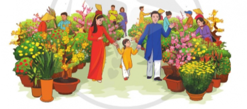 Em được bố mẹ cho đi chợ hoa ngày Tết