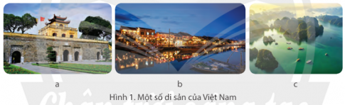 Quan sát hình 1, em hãy chọn và gọi tên di sản thế giới ở vùng Duyên hải miền Trung được UNESCO công nhận.