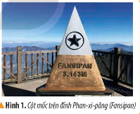 ột mốc xác định độ cao của đỉnh núi nào?  -  Đỉnh núi này nằm ở vùng nào nước ta?Nêu những hiểu biết của em về vùng đất đó. 