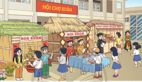 Tham gia các hoạt động của hội chợ Xuân.