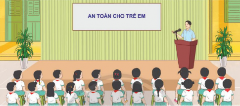Tham gia buổi nói chuyện về an toàn cho trẻ em.
