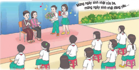 Tham gia biểu diễn nhạc kịch về chủ đề gia đình. Chia sẻ về tiết mục em yêu thích trong chương trình