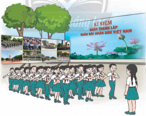 Tham gia triển lãm về truyền thống bảo vệ quê hương của địa phương. Hưởng ứng phong trào "Noi gương bộ đội cụ Hồ"