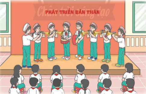 Tham gia hoạt động phát triển năng khiếu. Chia sẻ cảm nghĩ của em với bạn khi biểu diễn hoặc xem biểu diễn