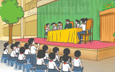 Nghe giới thiệu về truyền thống quê hương do nhà trường tổ chức. Giao lưu tìm hiểu về truyền thống quê hương