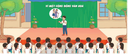 Nghe phát động phong trào thực hiện hành vi có văn hoá nơi công cộng.
