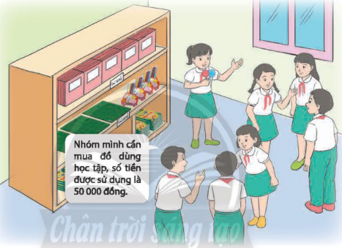 Tham gia trò chơi "Đi siêu thị". Chia sẻ cách lựa chọn hàng hoá của nhóm em.