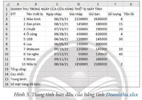 Giải bài 10 Sử dụng hàm để tính toán